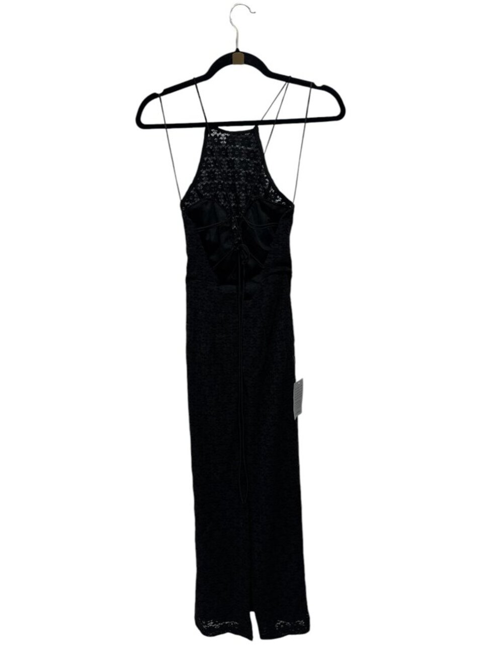 Bardot Black Lace Halter Midi Dress Sz XS - Picture 3 of 7